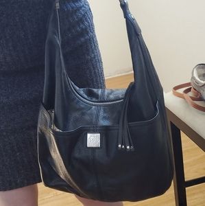 Piazza Sempione Genuine Leather Handbag Black